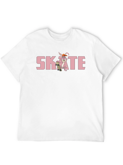 Camiseta Negra con Diseño de Conejo Skate