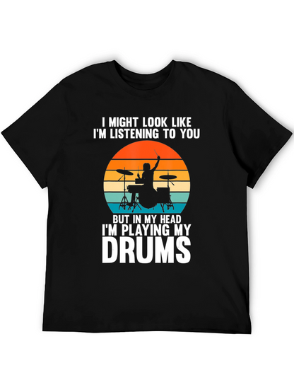 Camiseta de baterista: En mi mente toco la batería