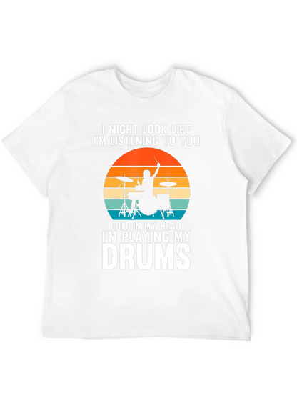 Camiseta de baterista: En mi mente toco la batería