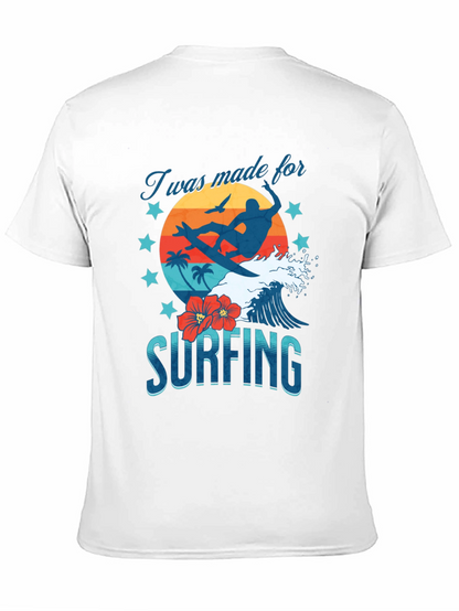 Camiseta Negra Estampada Surfing