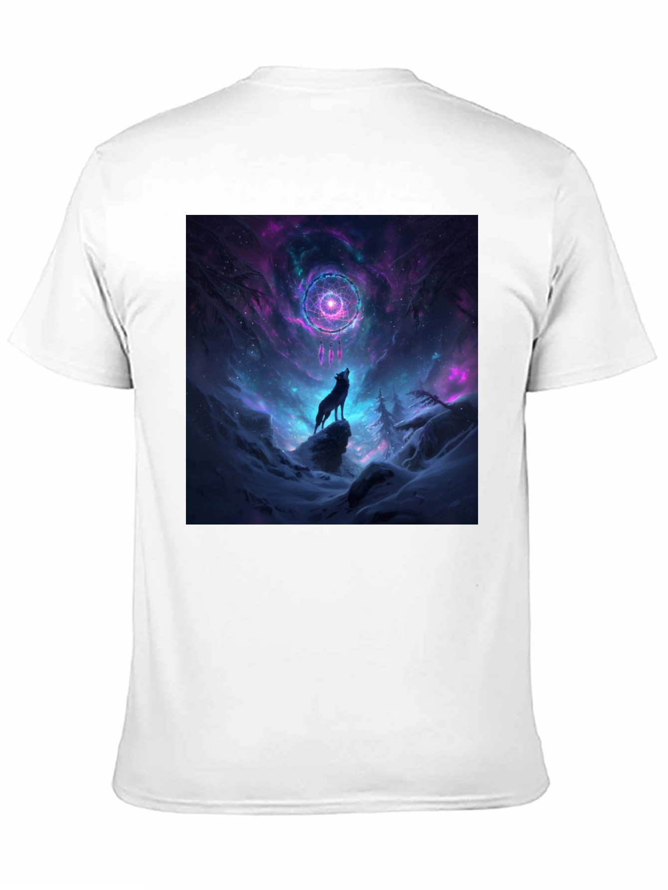 Camiseta Negra Lobo Cósmico