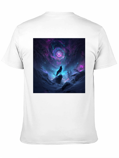 Camiseta Negra Lobo Cósmico