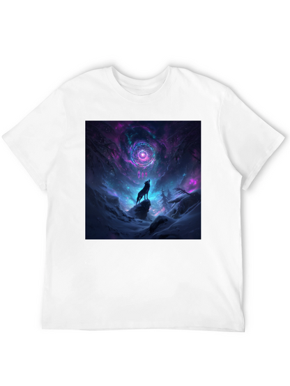 Camiseta Negra Lobo Cósmico