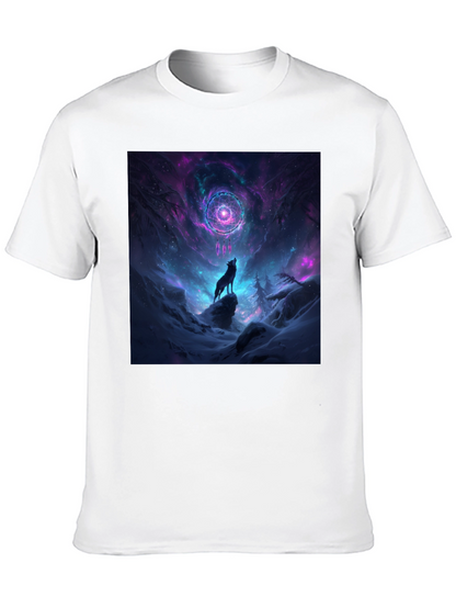 Camiseta Negra Lobo Cósmico