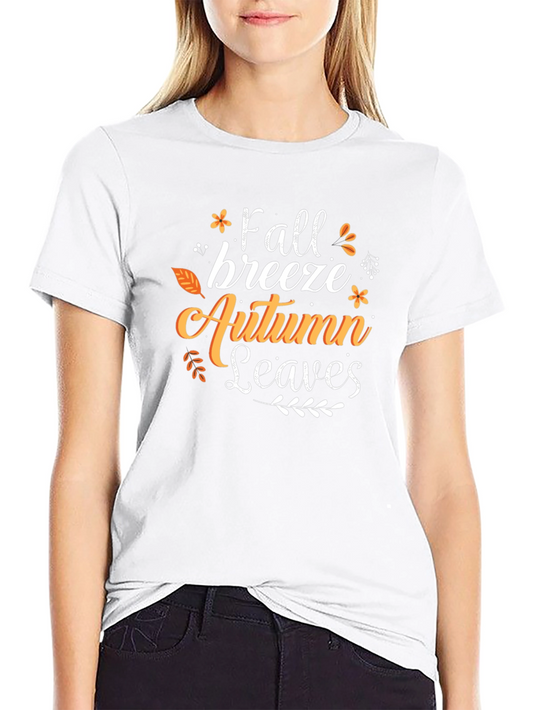 Camiseta Negra Fall Breeze Autumn Leaves