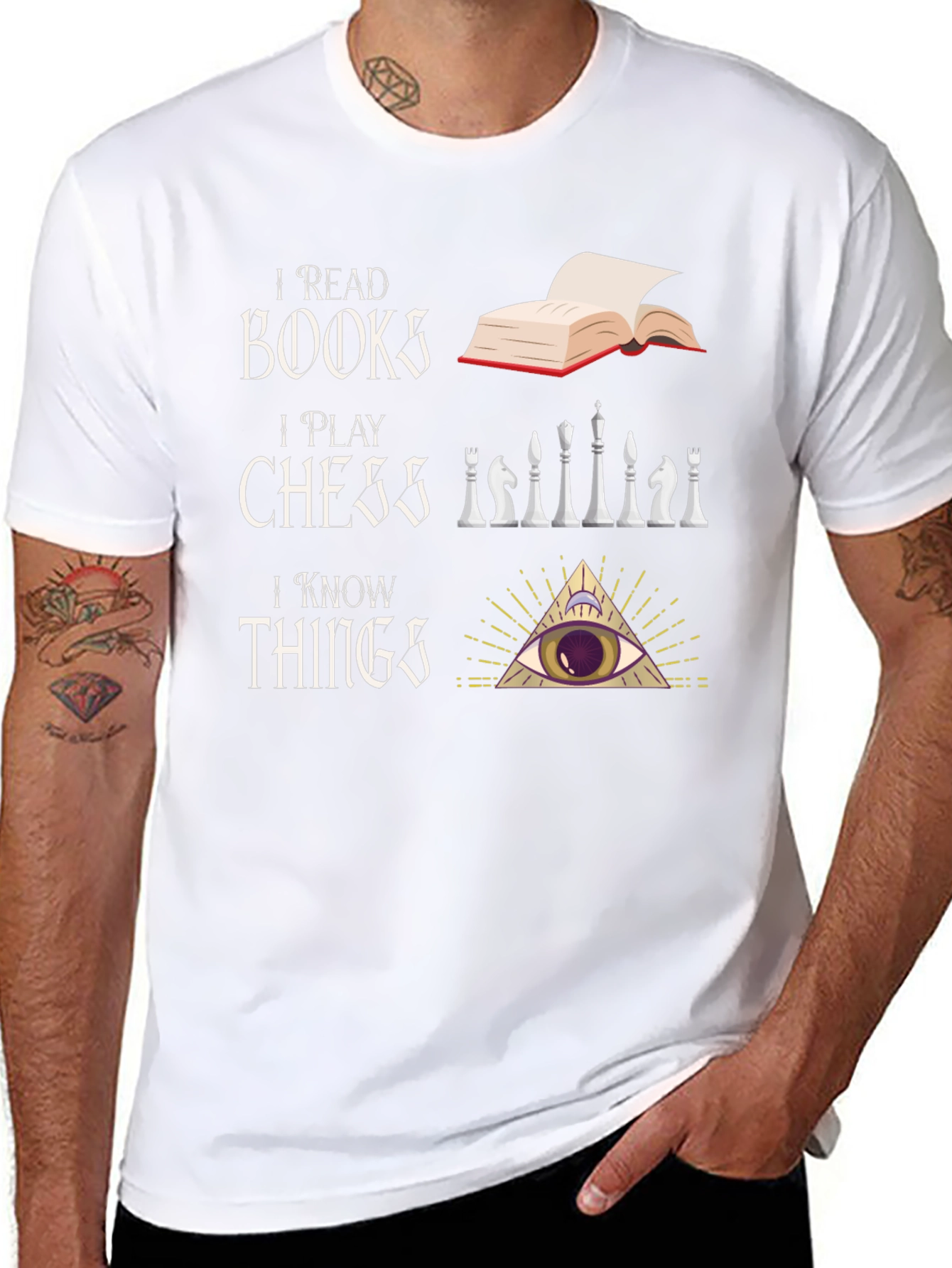 Camiseta Negra I Read Books I Play Chess