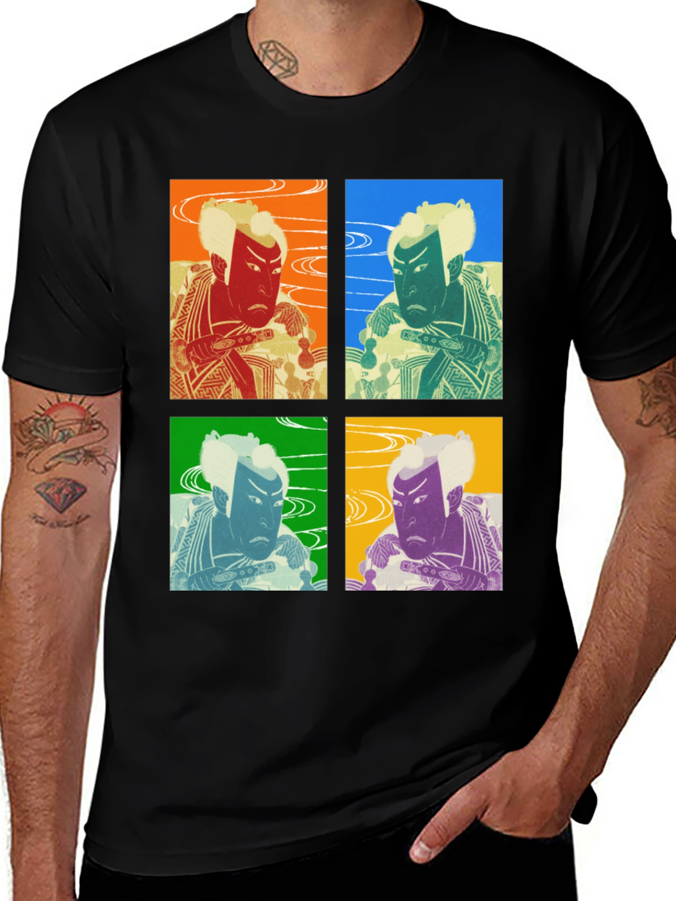 Camiseta Estampada Kabuki Pop Art