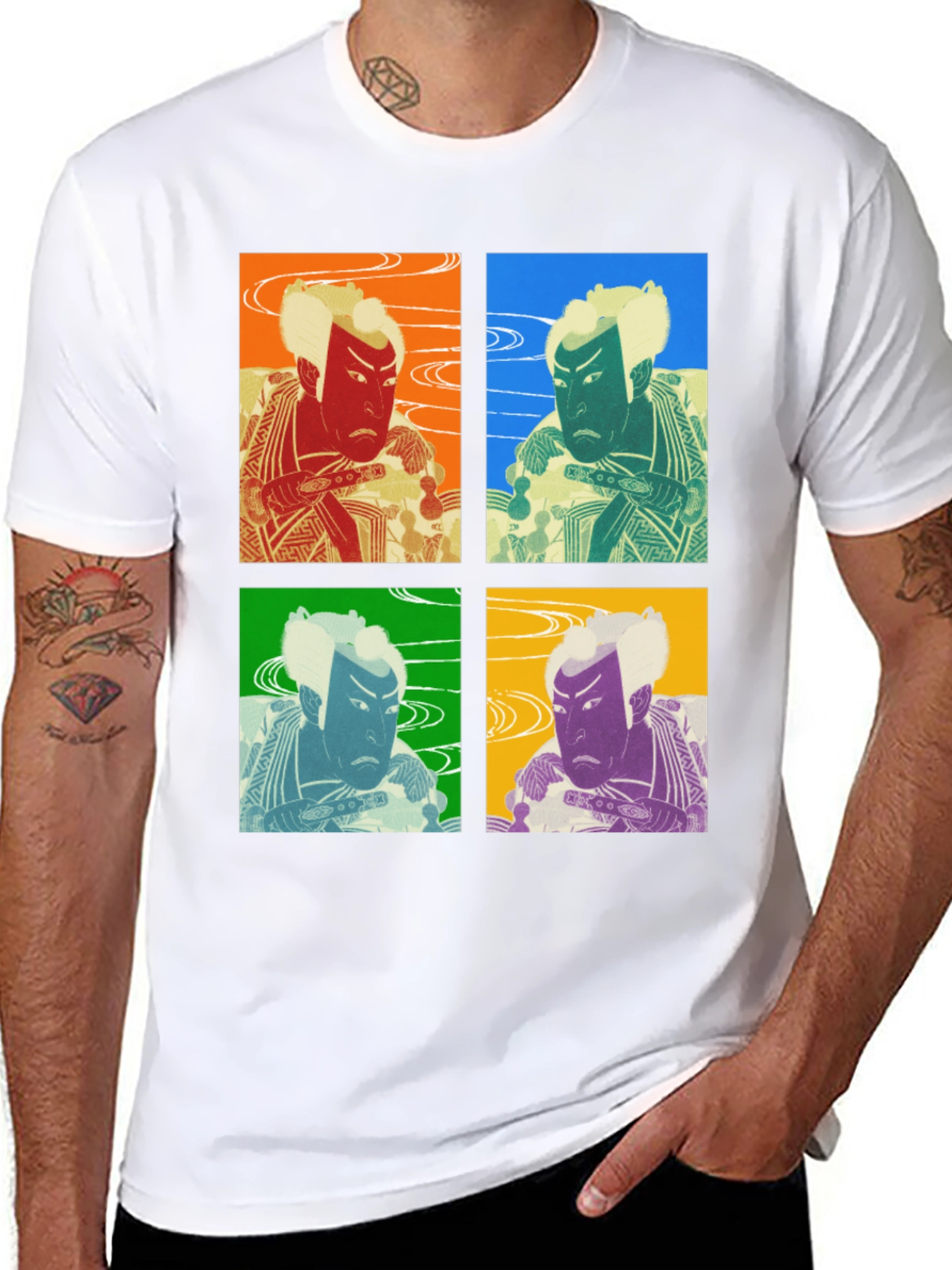 Camiseta Estampada Kabuki Pop Art