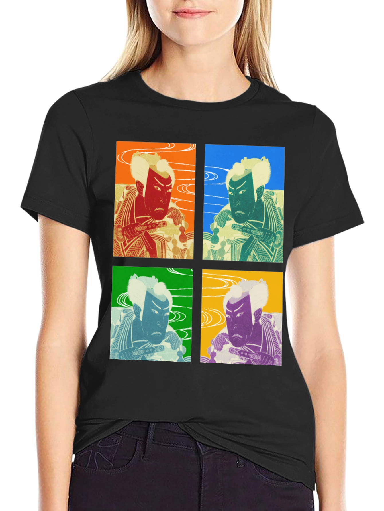 Camiseta Estampada Kabuki Pop Art