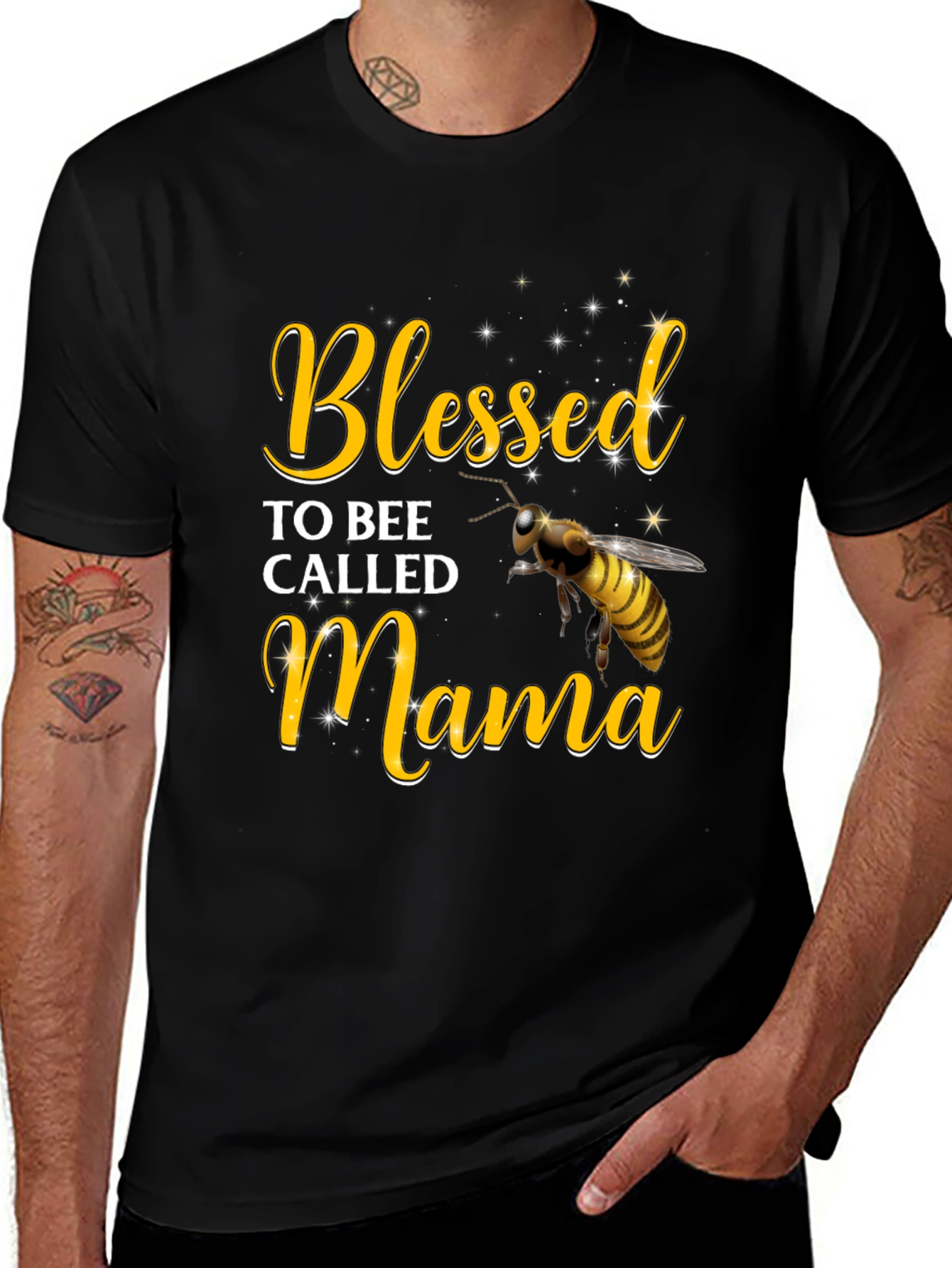Camiseta Negra Blessed Mama Bee