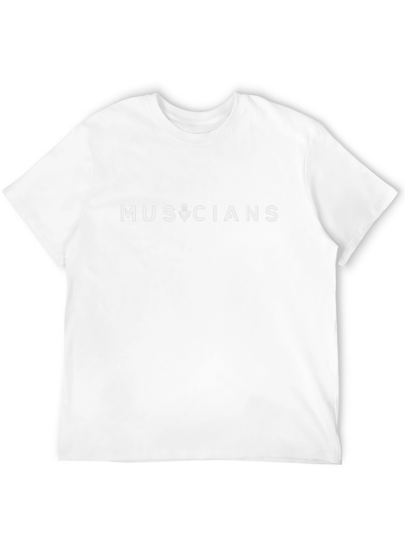 Camiseta Negra Músicos Diseño Micrófono