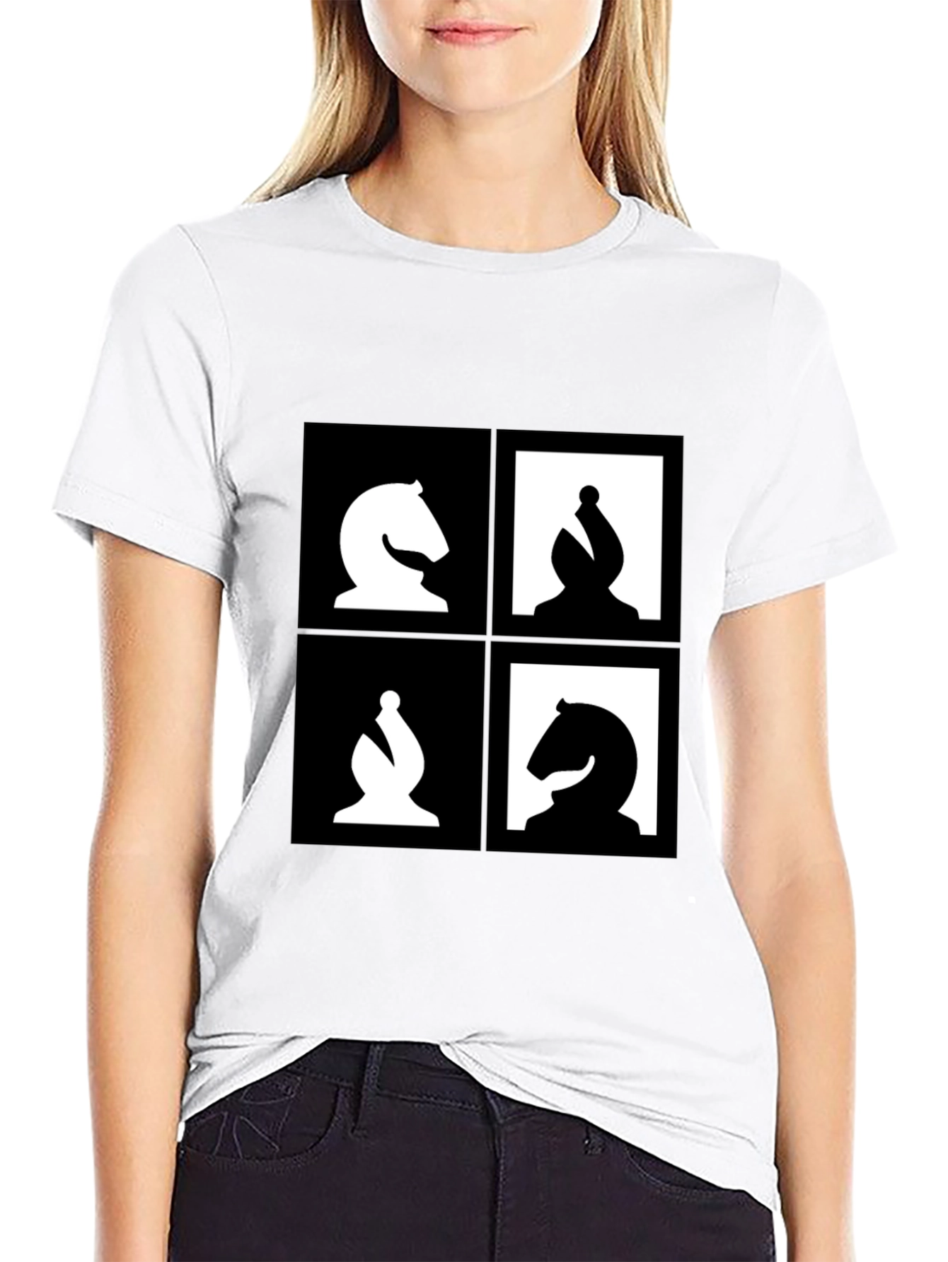 Camiseta Ajedrez Diseño Abstracto