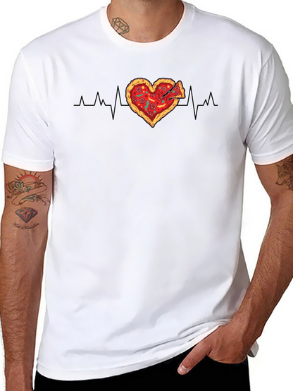 Camiseta Negra Corazón Pizza Pulso
