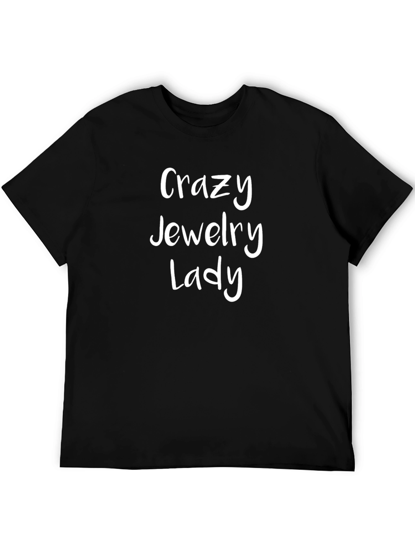 Camiseta Negra Crazy Jewelry Lady Algodón Casual
