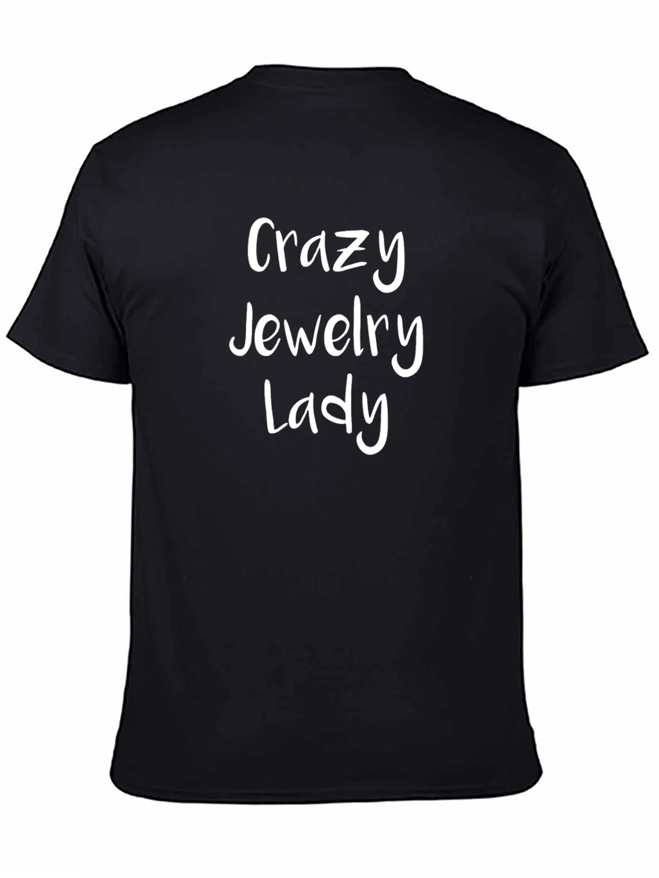 Camiseta Negra Crazy Jewelry Lady Algodón Casual