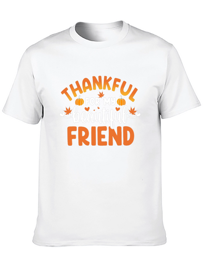 Camiseta Negra Agradecido por mi Hermosa Amiga