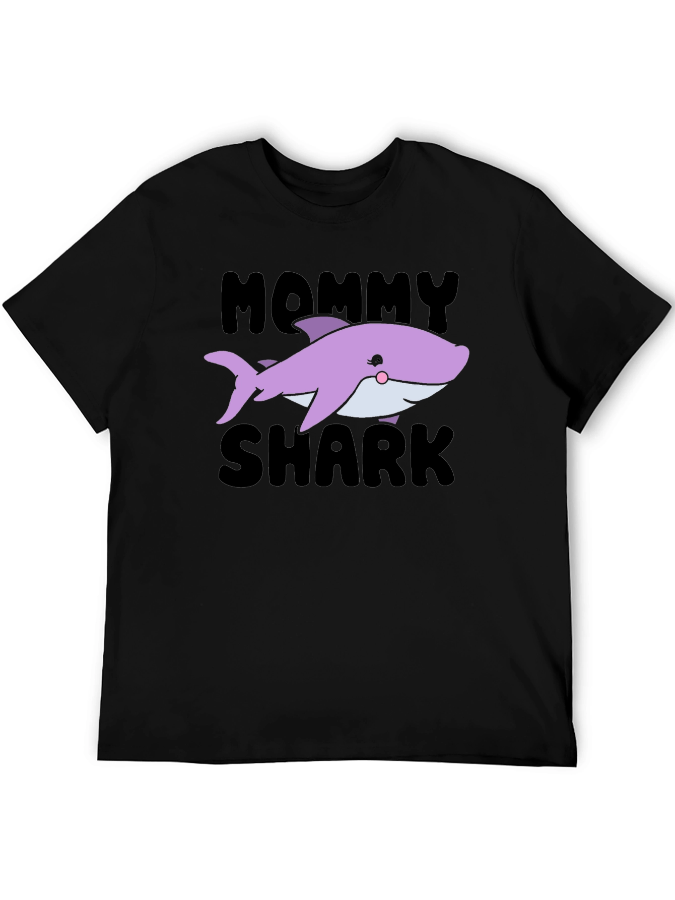 Camiseta Negra Mommy Shark para Mujer