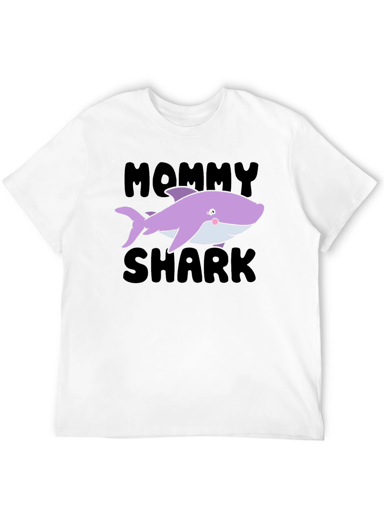 Camiseta Negra Mommy Shark para Mujer