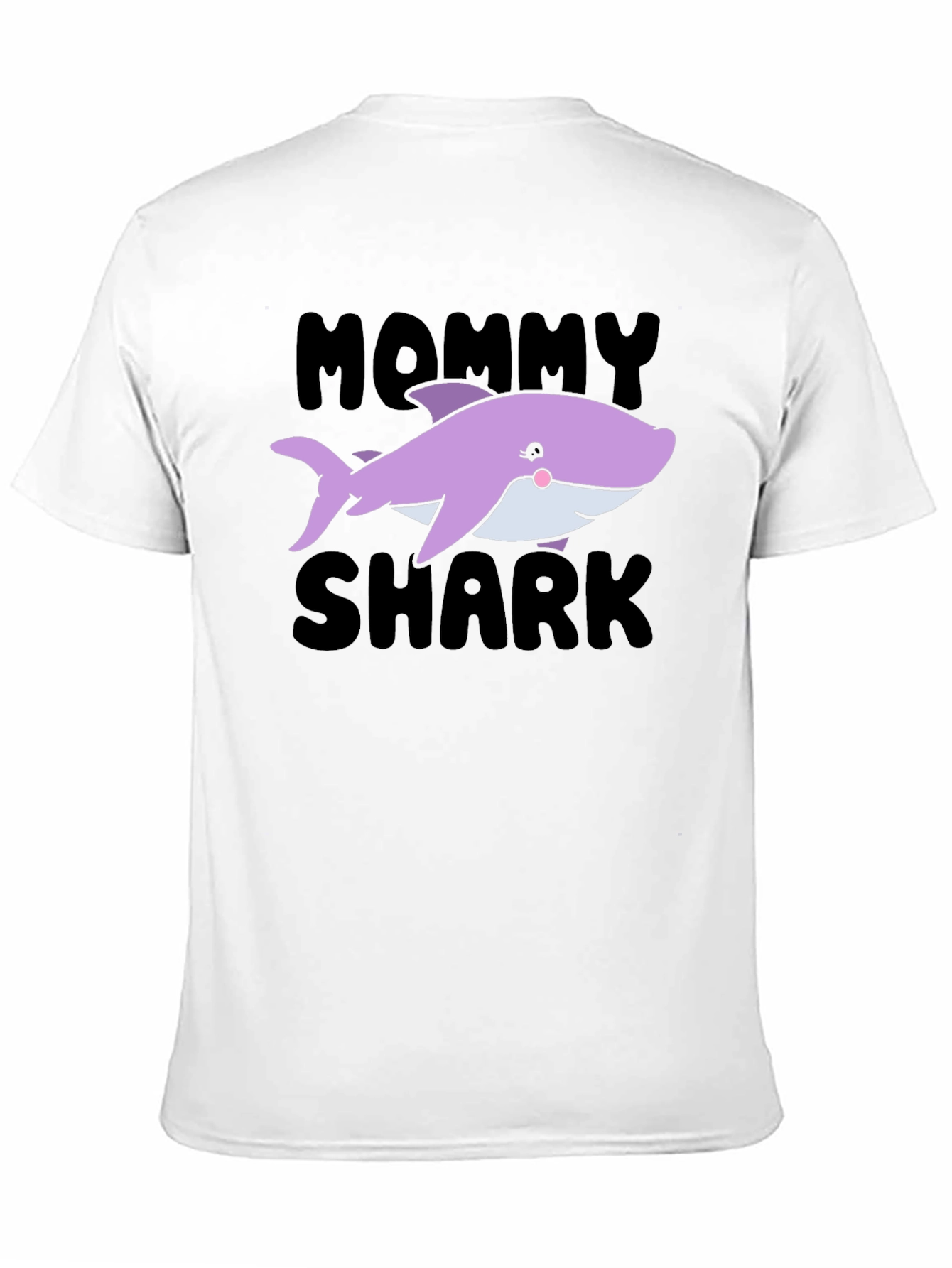 Camiseta Negra Mommy Shark para Mujer
