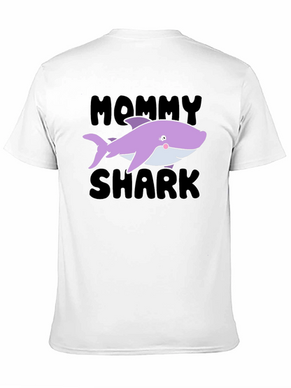 Camiseta Negra Mommy Shark para Mujer