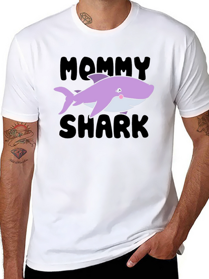 Camiseta Negra Mommy Shark para Mujer