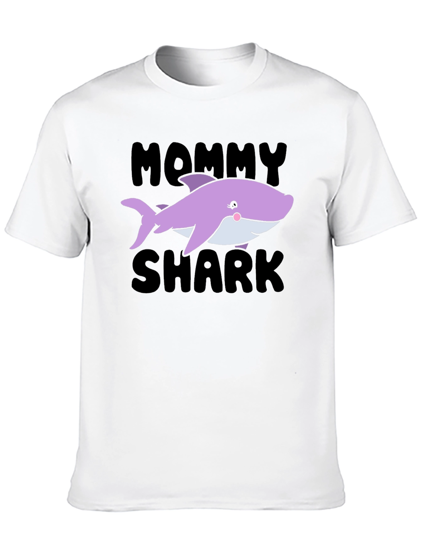 Camiseta Negra Mommy Shark para Mujer