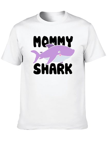 Camiseta Negra Mommy Shark para Mujer