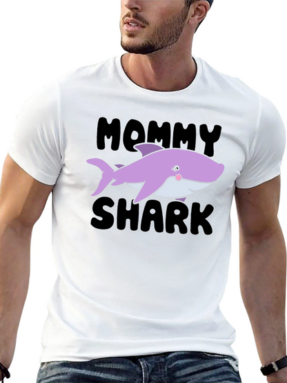 Camiseta Negra Mommy Shark para Mujer