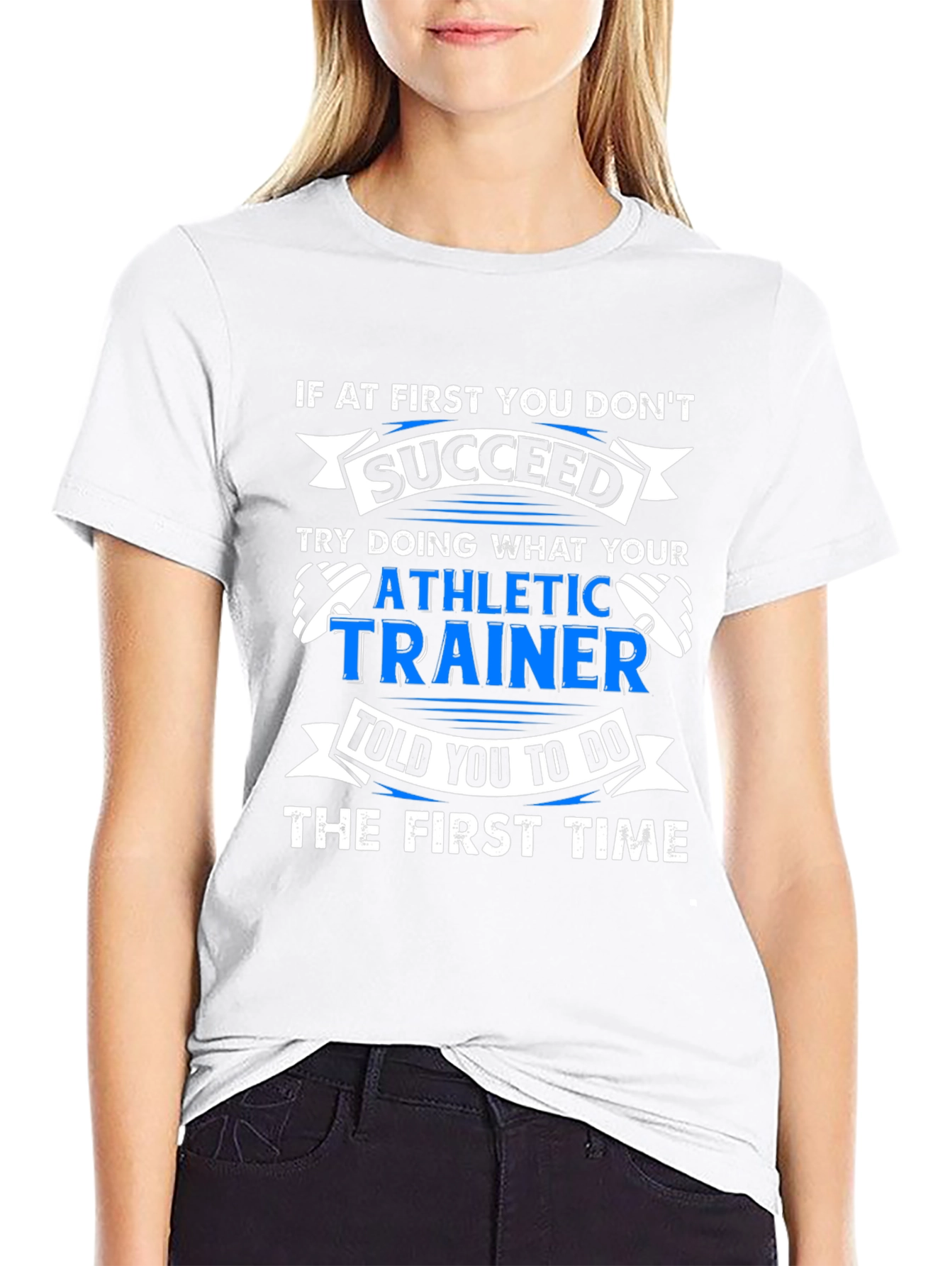 Camiseta Negra con Estampado Divertido de Entrenador Atlético