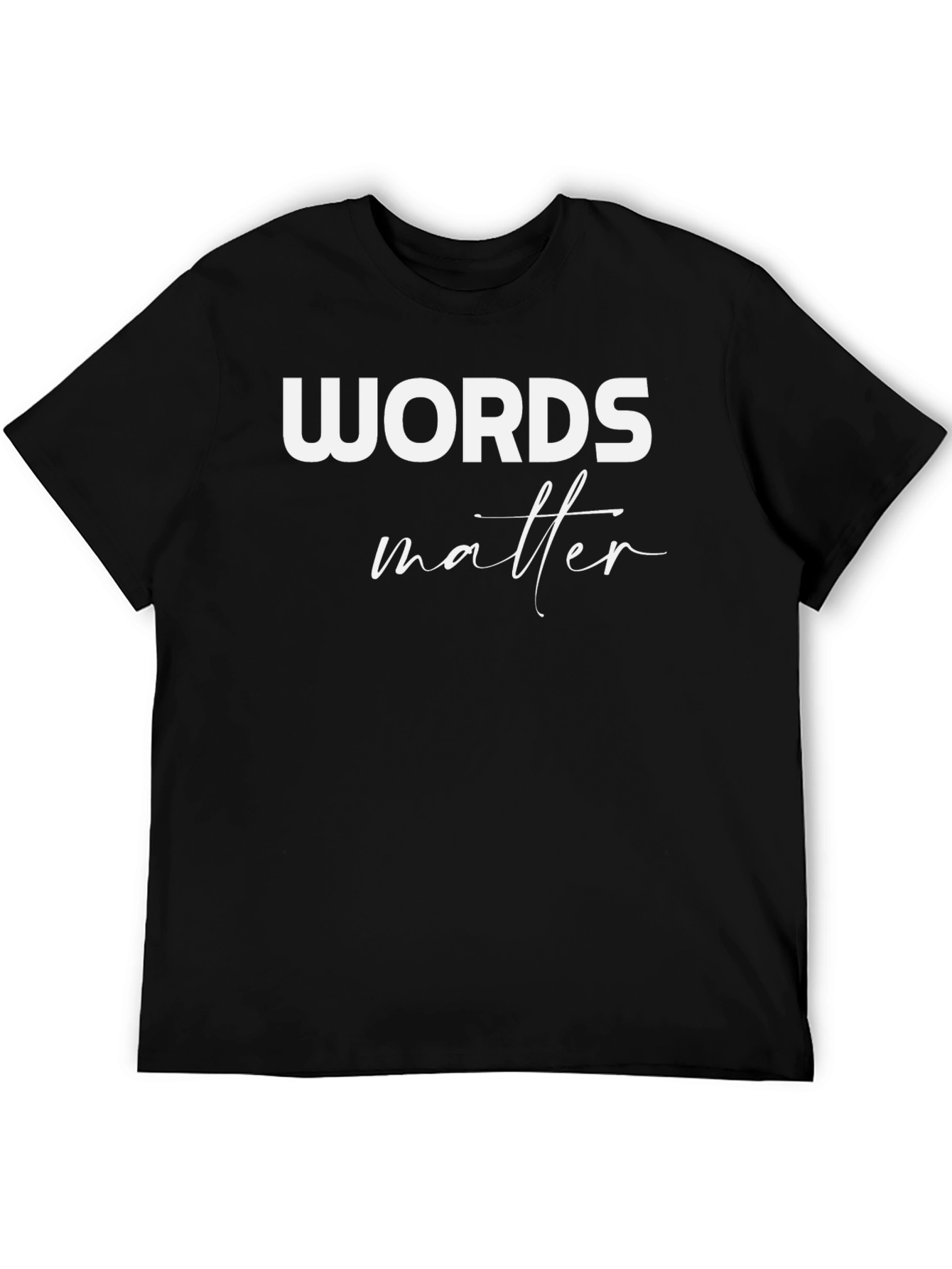 Camiseta Negra: Words Matter