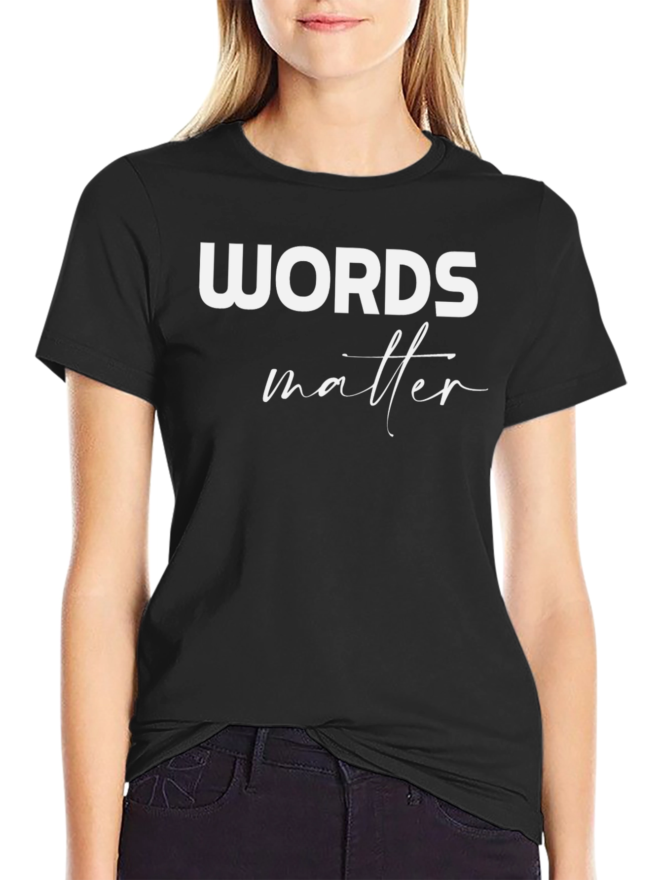 Camiseta Negra: Words Matter