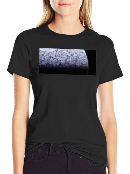 Camiseta Negra Planeta Espacial Diseño Único