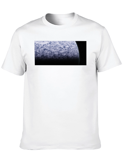 Camiseta Negra Planeta Espacial Diseño Único