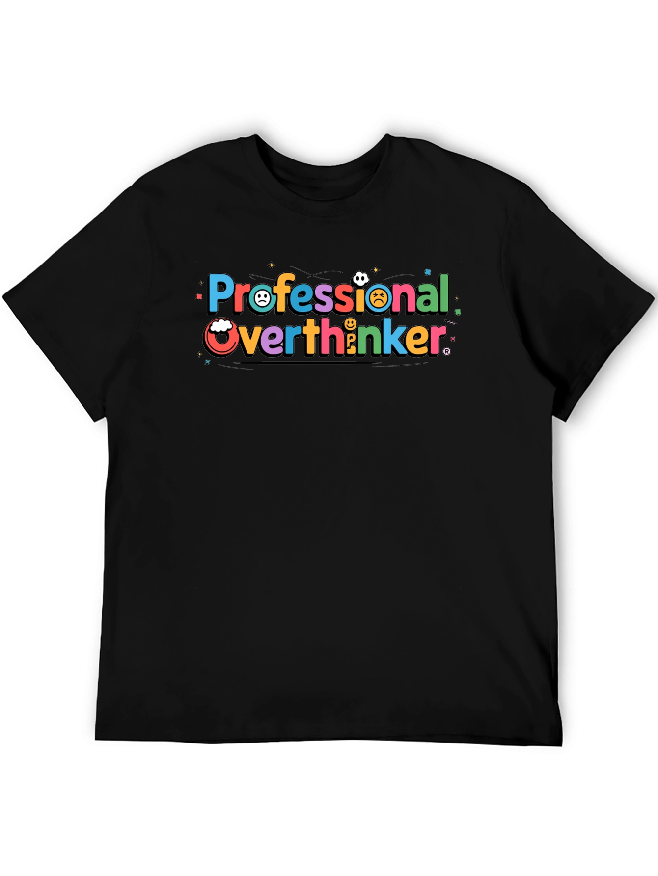 Camiseta Negra Professional Overthinker
