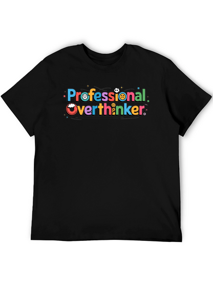 Camiseta Negra Professional Overthinker