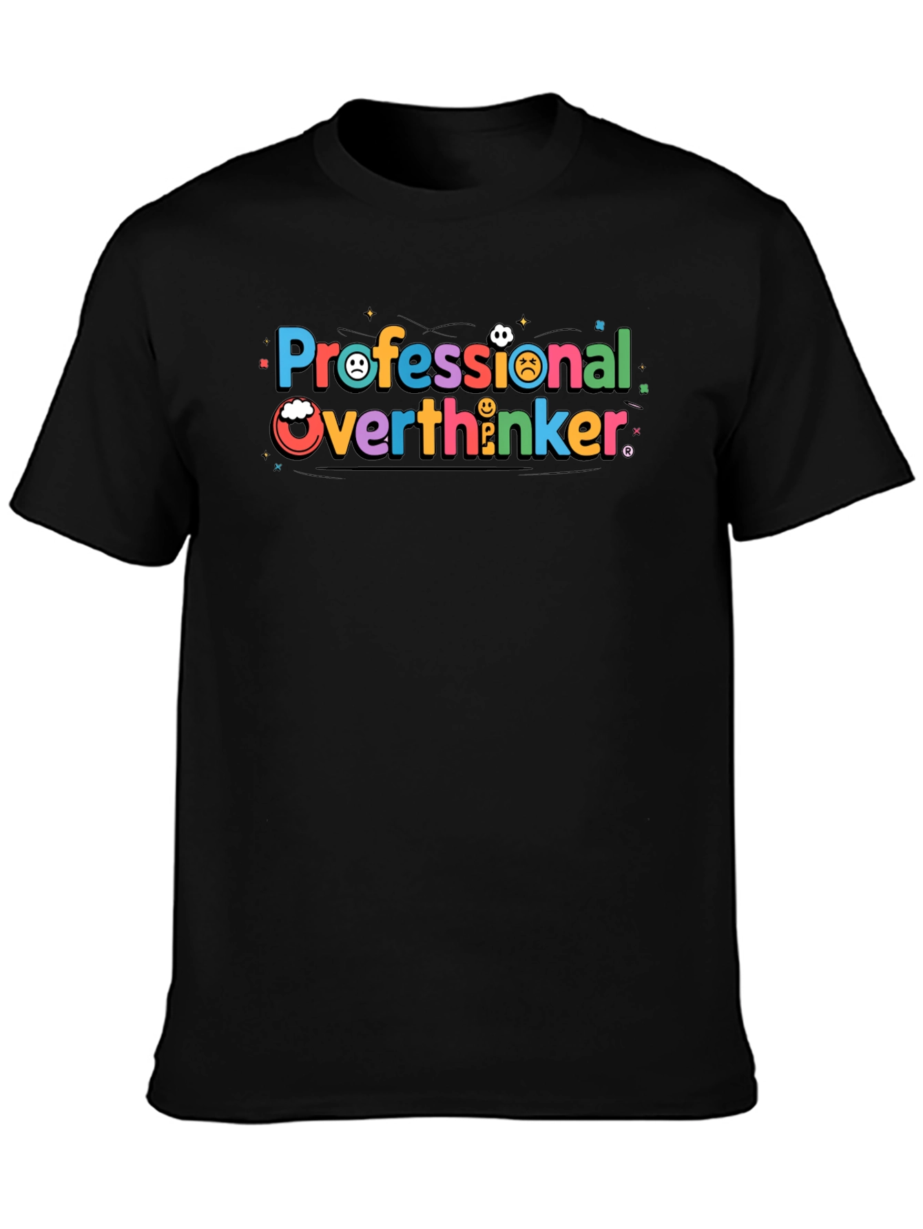 Camiseta Negra Professional Overthinker