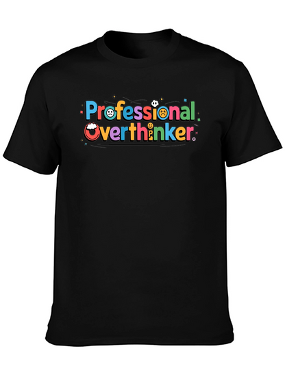 Camiseta Negra Professional Overthinker
