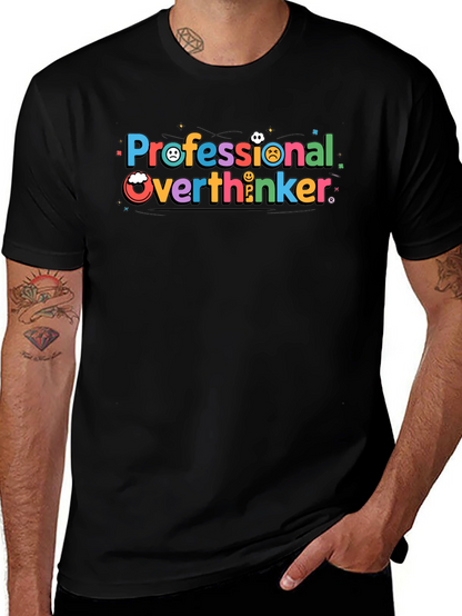 Camiseta Negra Professional Overthinker
