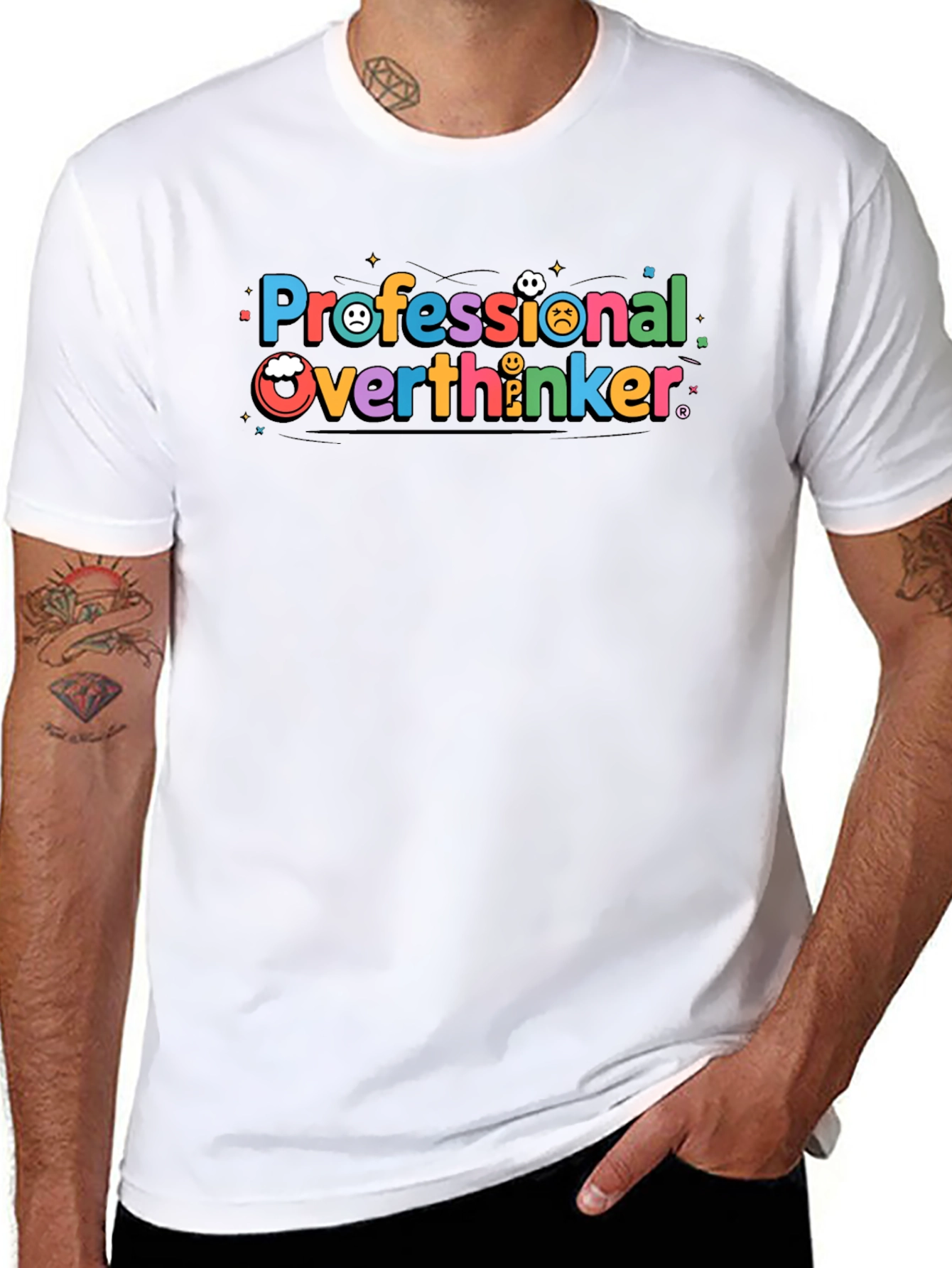Camiseta Negra Professional Overthinker