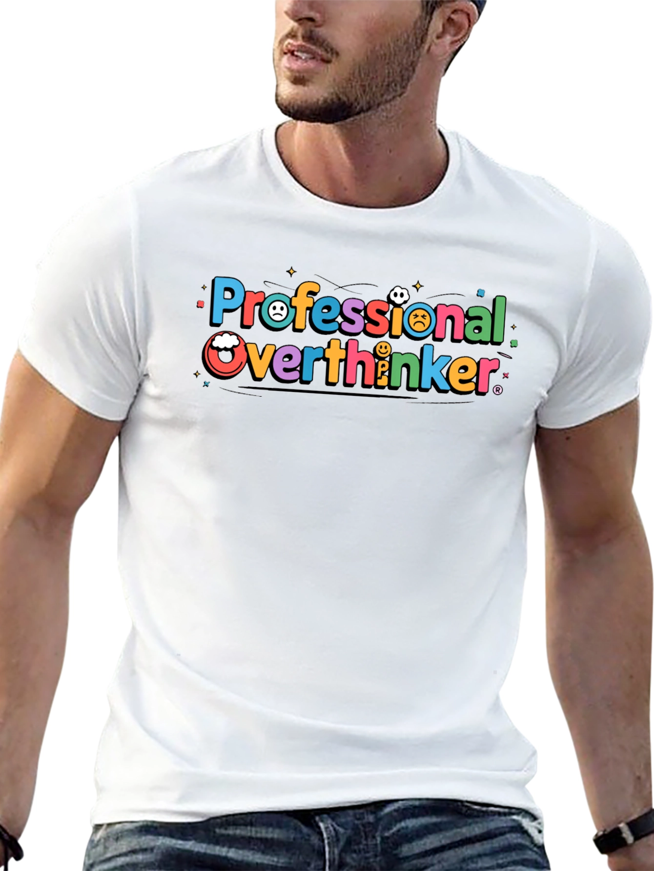 Camiseta Negra Professional Overthinker