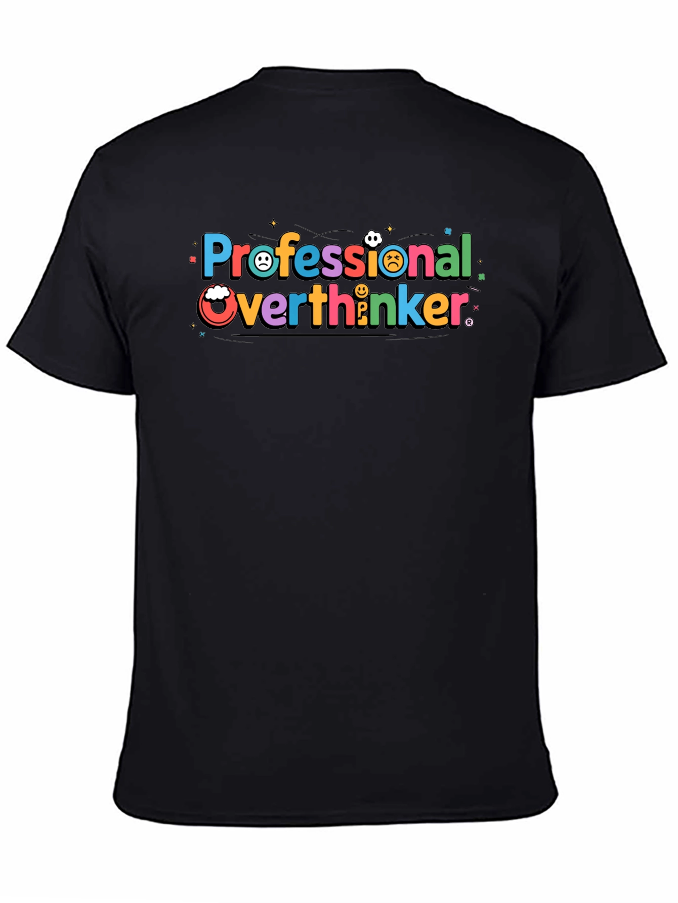 Camiseta Negra Professional Overthinker