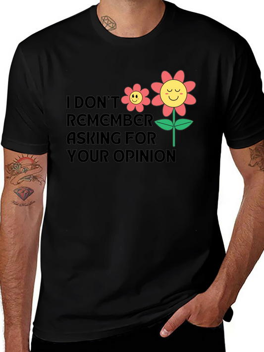 Camiseta Negra con Diseño Floral - Humor Ácido
