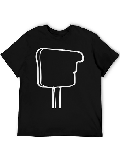 Camiseta Negra Hombre - Diseño Abstracto Moderno