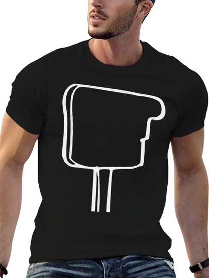 Camiseta Negra Hombre - Diseño Abstracto Moderno