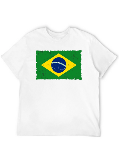 Camiseta Negra con Bandera de Brasil