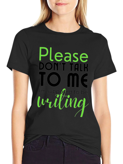 Camiseta Negra: ¡Por Favor No Me Hables!