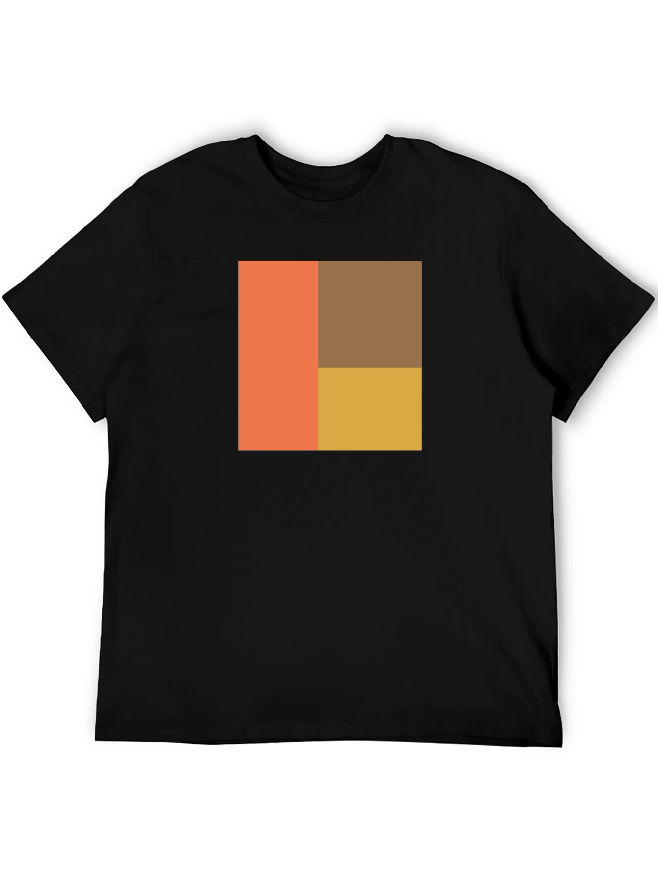 Camiseta Negra con Diseño Geométrico Abstracto