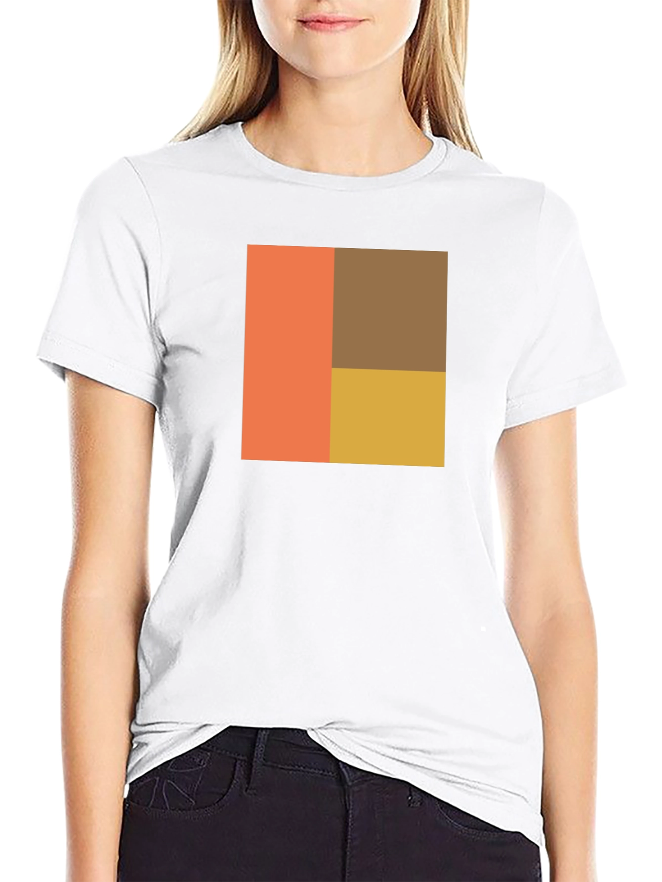 Camiseta Negra con Diseño Geométrico Abstracto