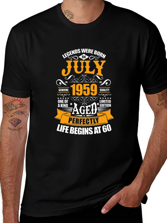 Camiseta Legends Born in July 1959 - Regalo 60 Cumpleaños