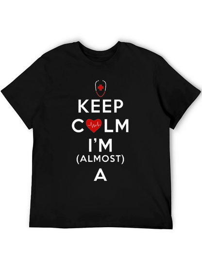 Camiseta Negra Keep Calm Im (Almost) A...